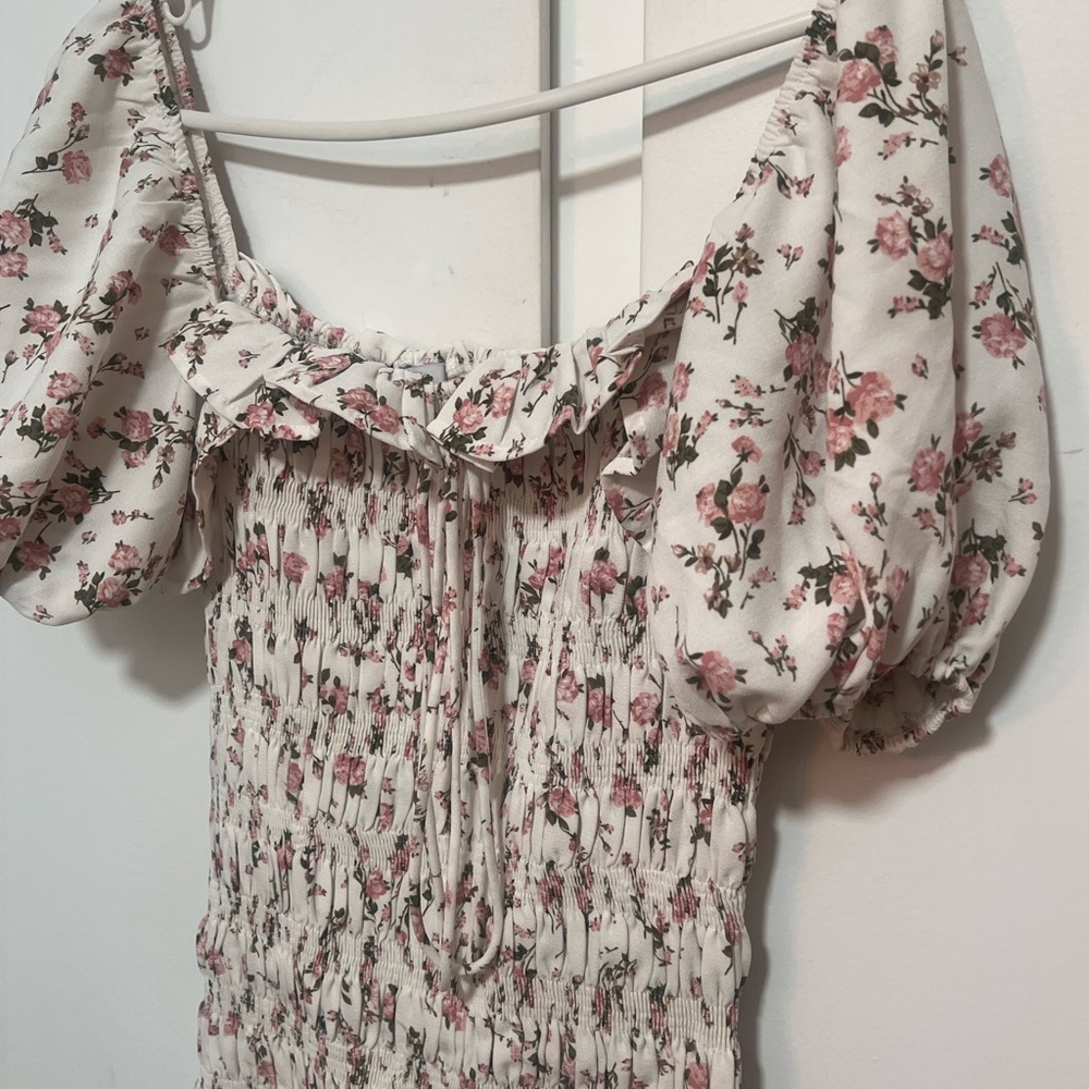 Floral Ruffle Mini Dress - Picture 5 of 8
